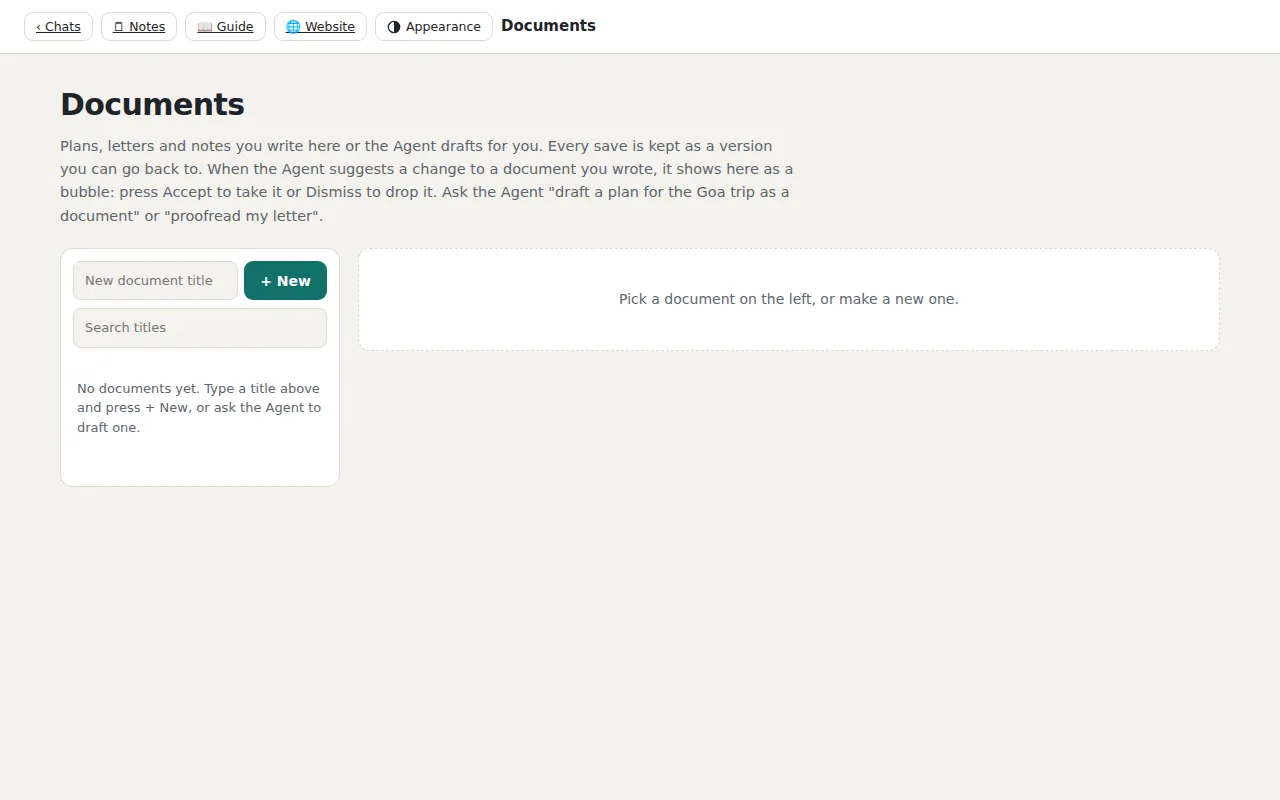 The PetAi Documents page